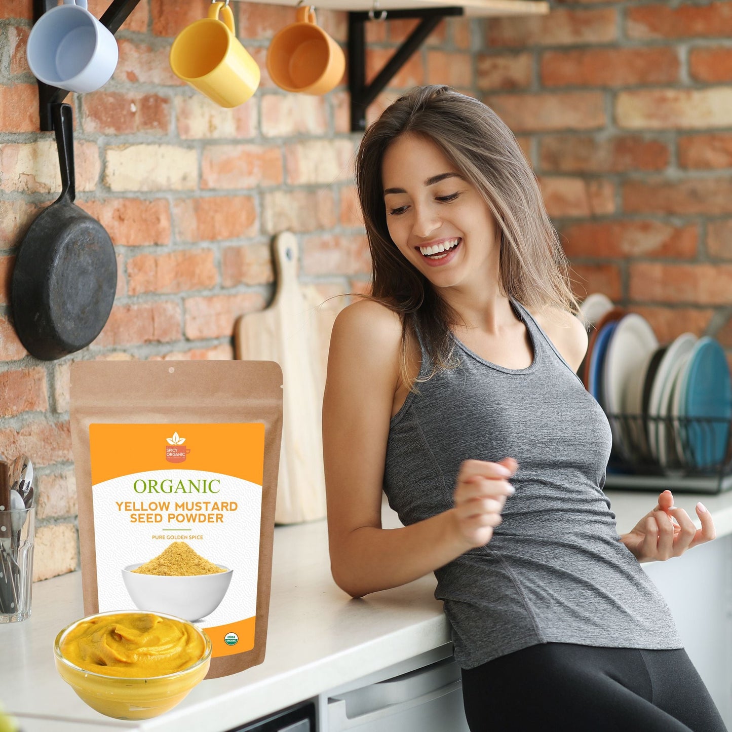 Organic Indian Yellow Mustard Seed Powder- Certified USDA Organic - Ground from Dried Organic Seeds
